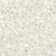Miyuki rocailles Perlen 8/0 - Silverlined matte crystal 8-1F